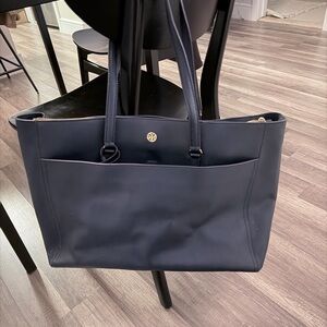 Tory Burch Dark Blue Tote Bag